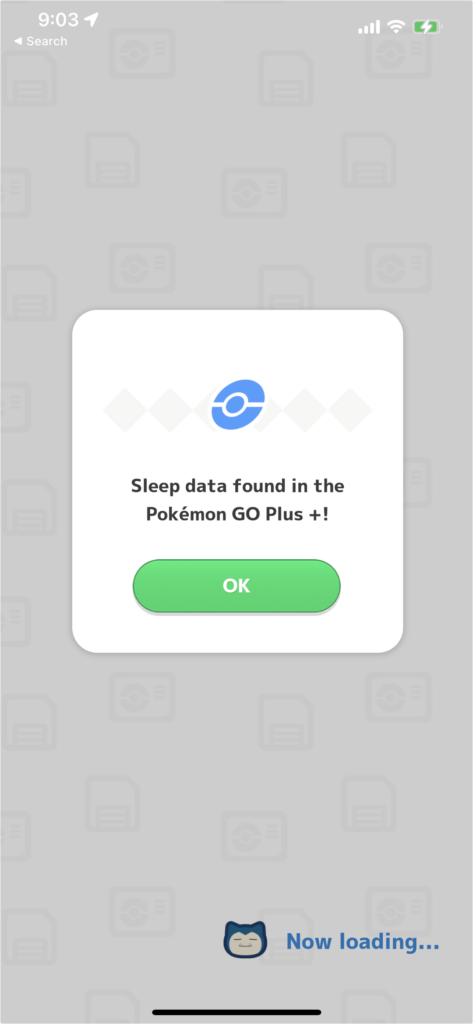 Sleep data found in the Pokemon Go Plus +