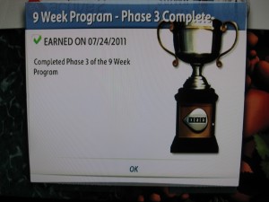Completed EA Sports Active 9 week workout--sort of