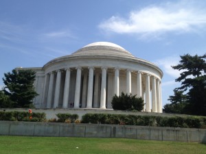 the back of the jefferson memorial